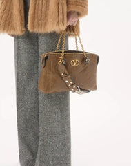 Valentino Garavani Panthea Shoulder Bag In Nappa Leather With Chevron Pattern