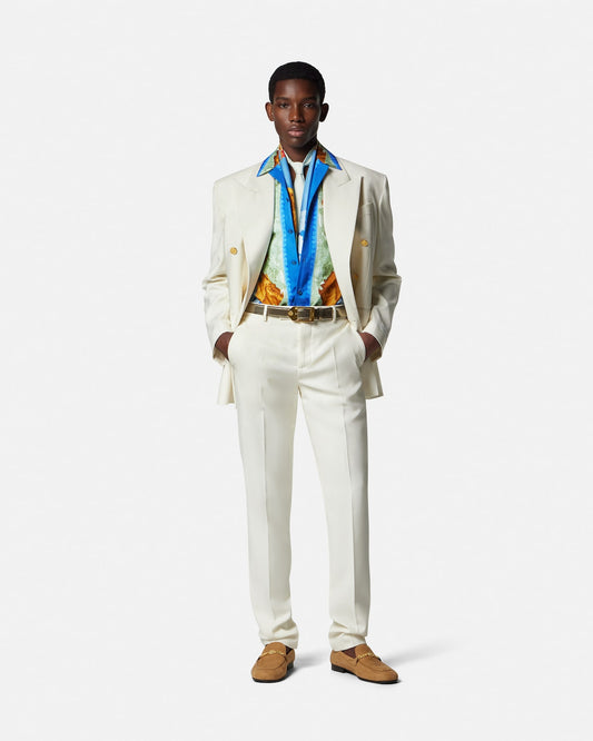 Printed Silk Twill Regular Shirt