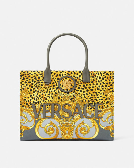 Cheetah Foulard La Medusa Large Tote Bag