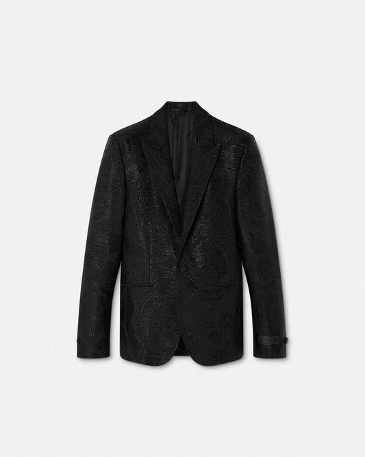 Barocco Jacquard Single-Breasted Blazer