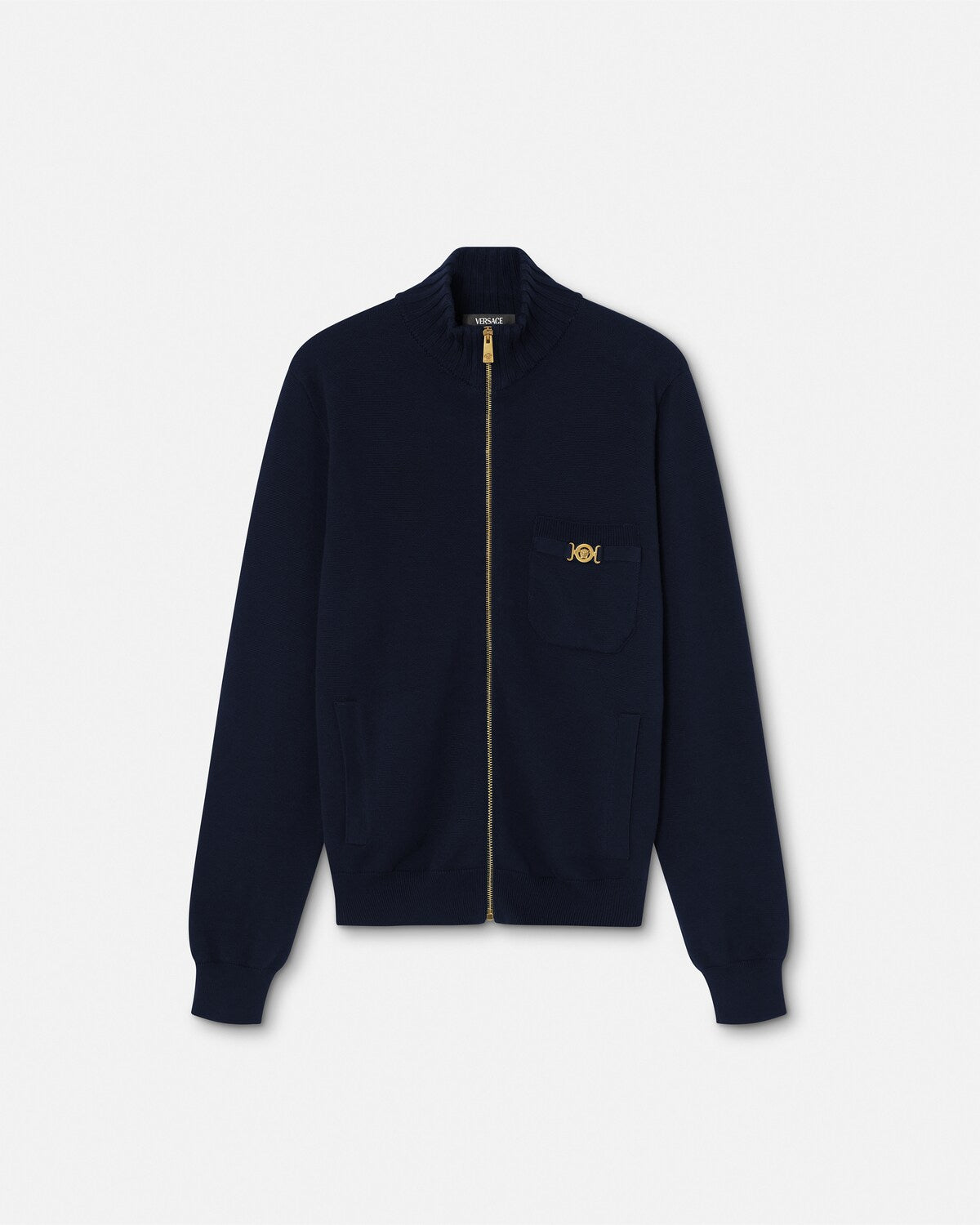 Cashmere-Cotton Knit Zip Jumper