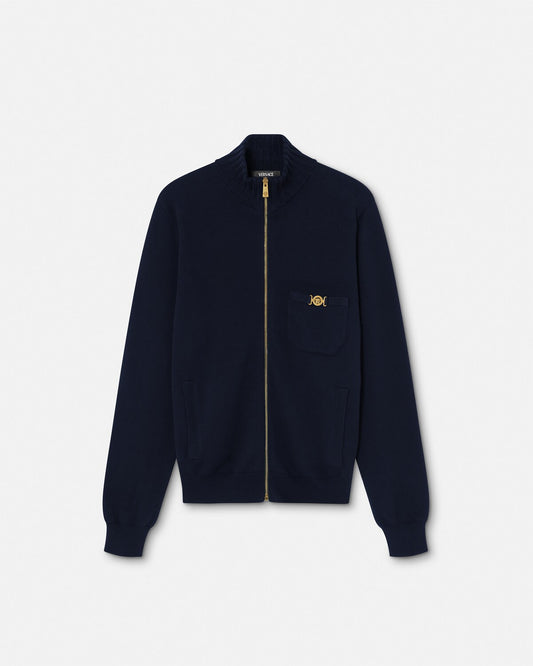 Cashmere-Cotton Knit Zip Jumper