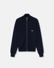 Cashmere-Cotton Knit Zip Jumper
