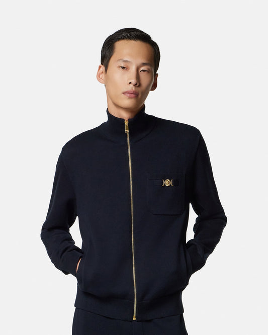 Cashmere-Cotton Knit Zip Jumper
