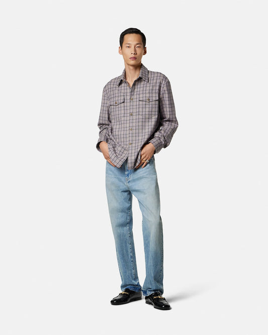 Checked Wool Flannel Shirt