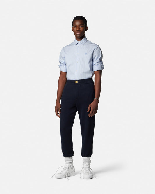 Striped Cotton-Poplin Slim Shirt