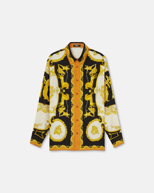 Printed Silk Twill Regular Shirt