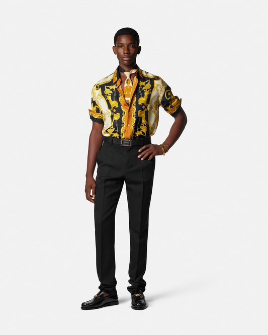 Printed Silk Twill Regular Shirt