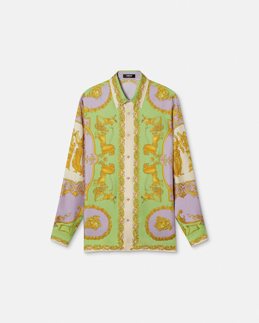 Printed Silk Twill Regular Shirt