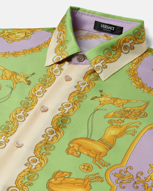 Printed Silk Twill Regular Shirt