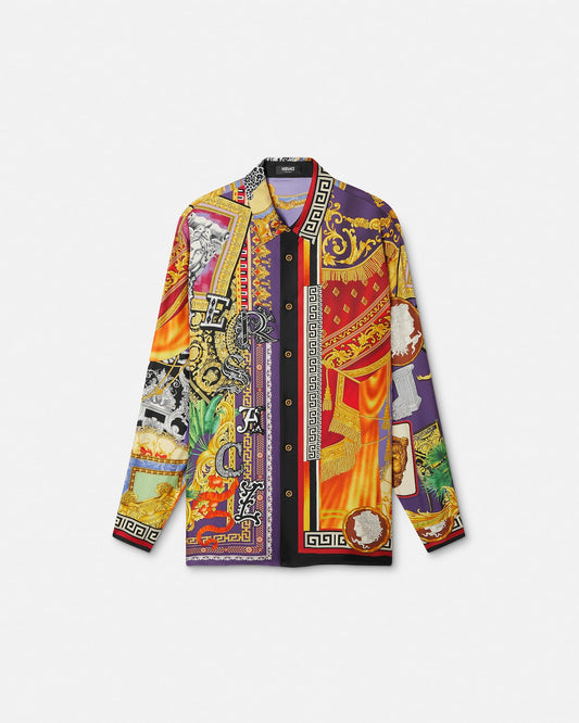 Printed Silk Twill Regular Shirt
