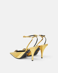 La Medusa Metallic Slingback Pumps 85 mm