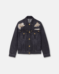 Metal Mesh Denim Trucker Jacket
