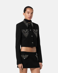 Studded Wool Crop Jacket