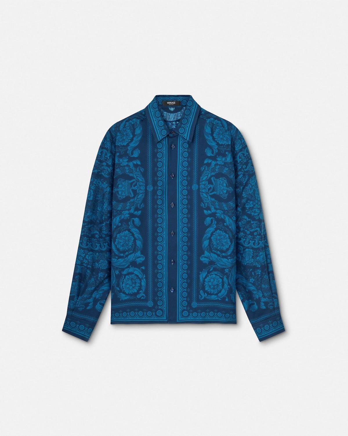 Printed Silk Twill Slim Shirt
