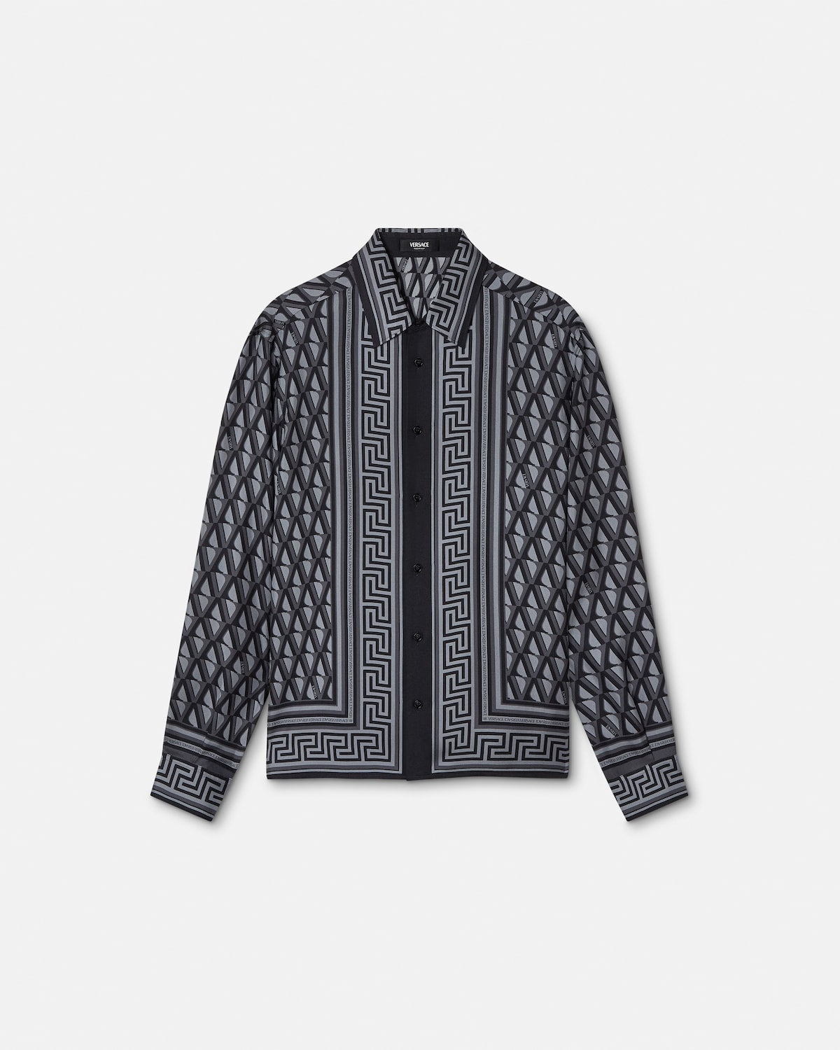 Printed Silk Twill Slim Shirt
