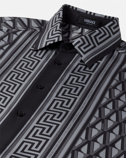 Printed Silk Twill Slim Shirt