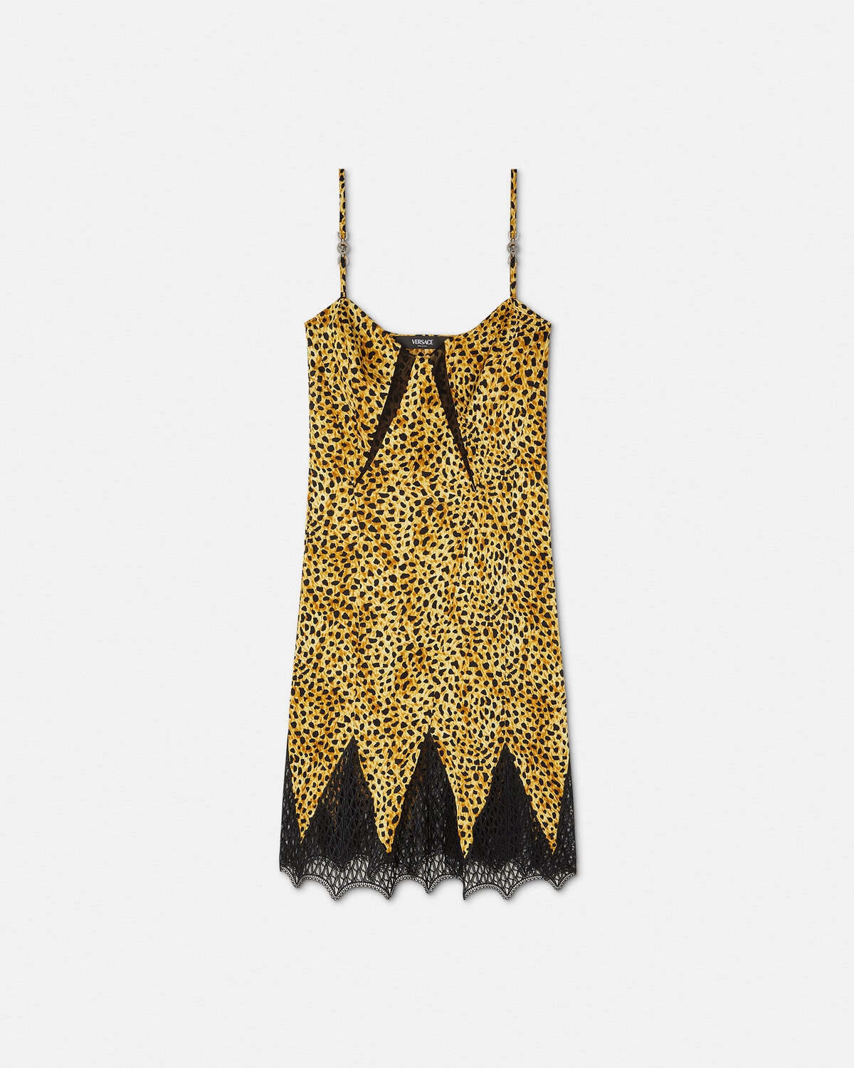 Cheetah Allover Silk Slip Mini Dress