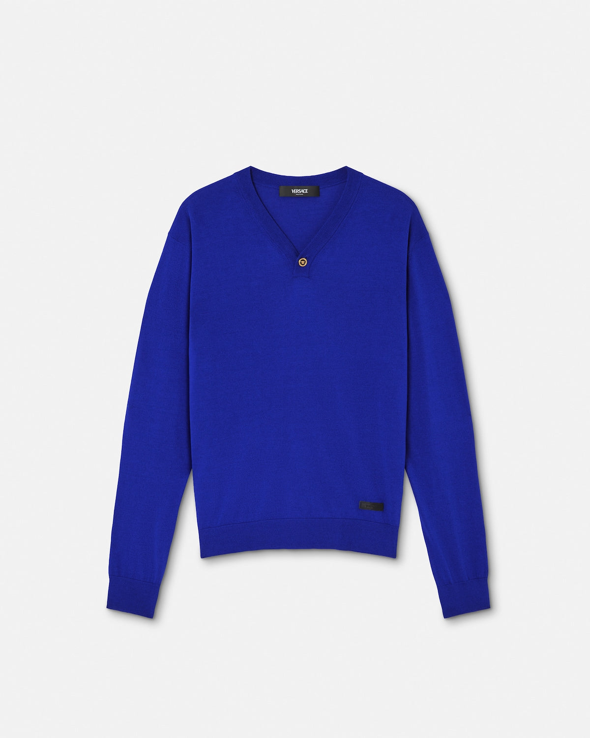 Silk-Cotton Knit V-Neck Jumper