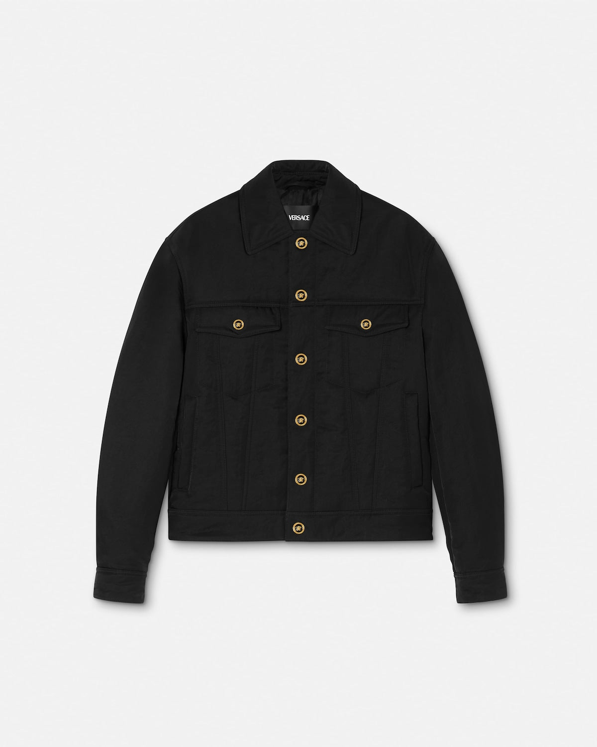 Crushed Nylon Satin Padded Jacket