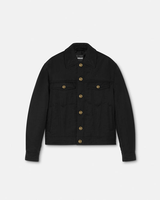 Crushed Nylon Satin Padded Jacket