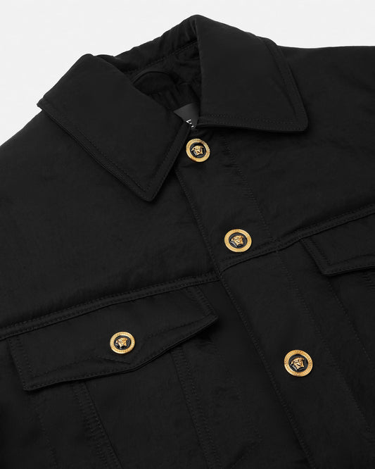 Crushed Nylon Satin Padded Jacket