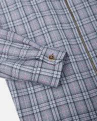 Checked Wool Flannel Zip Overshirt