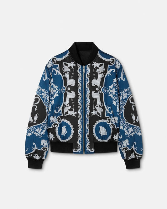 Printed Nylon Reversible Bomber