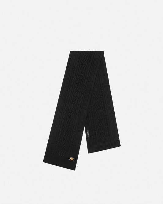 Ribbed Wool Knit Scarf