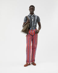 Embroidered Intarsia Wool Knit Polo