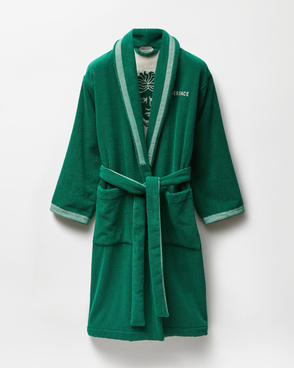 Cotton-terry Jacquard Bathrobe