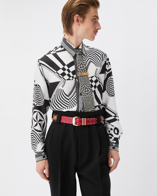 Printed Silk Twill Regular Shirt