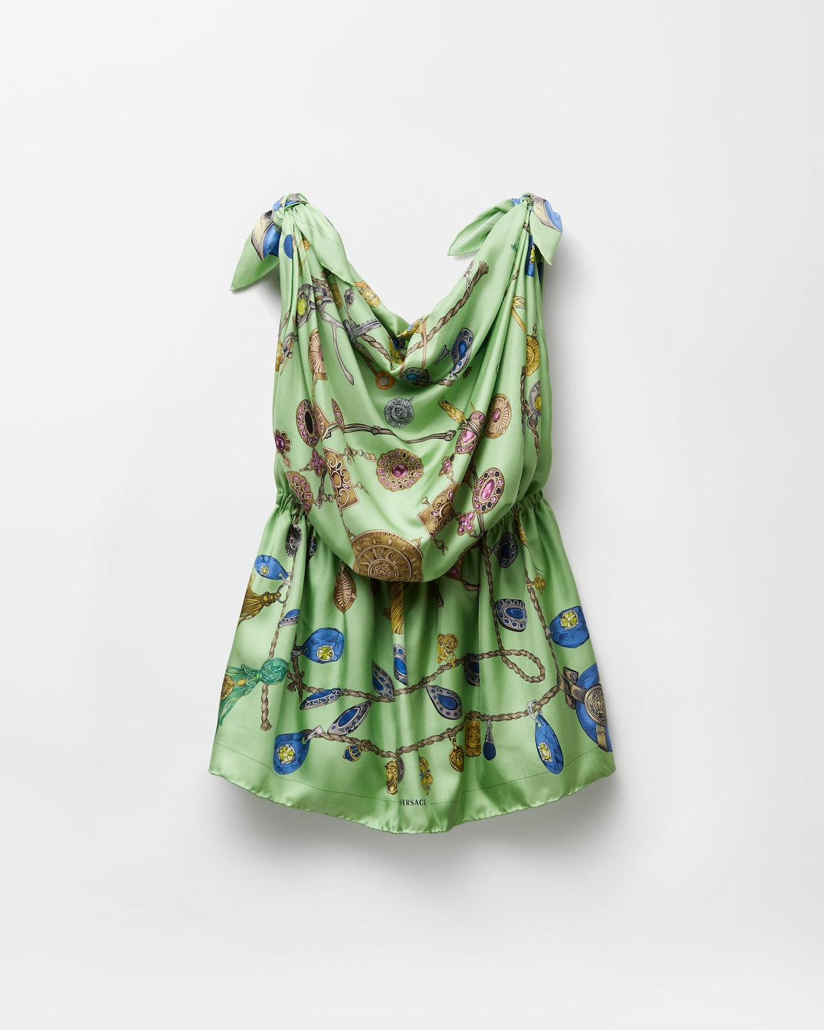 Printed Silk Twill Mini Dress