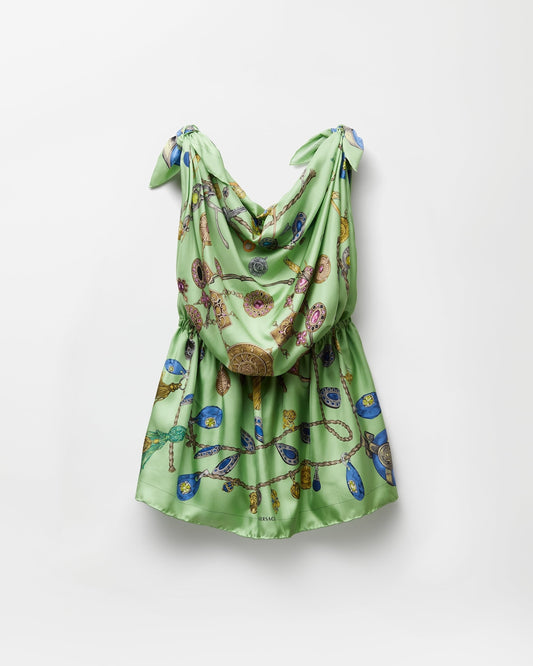 Printed Silk Twill Mini Dress