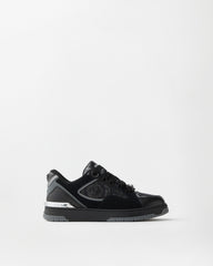 Biggie Basket Leather & Jacquard Canvas Trainers