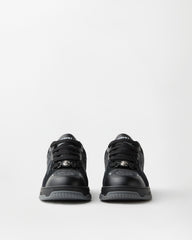 Biggie Basket Leather & Jacquard Canvas Trainers