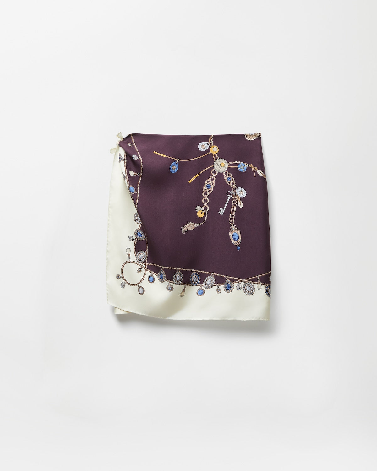 Printed Silk Twill Mini Skirt