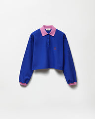 Embroidered-Logo Cotton Piqué Long-Sleeved Polo