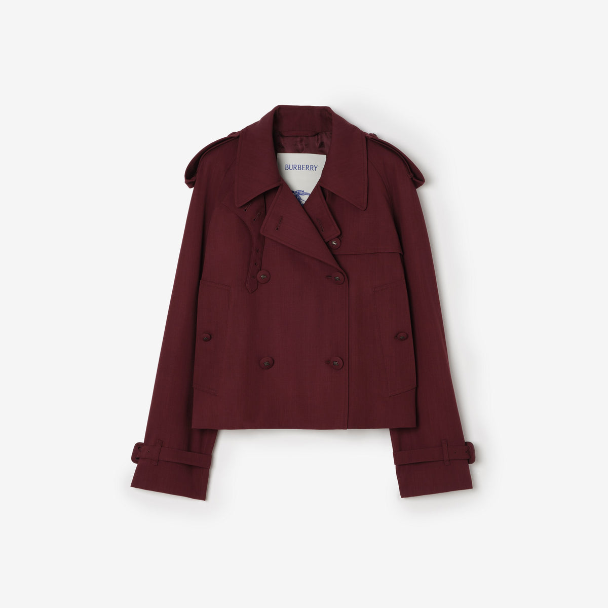 Cropped Wool Mayfair Trench Jacket