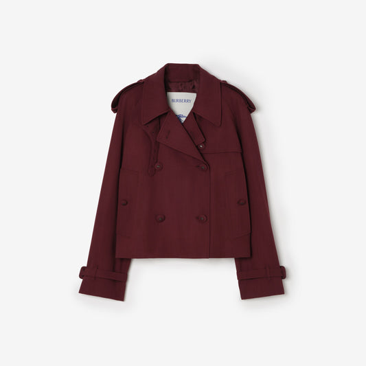 Cropped Wool Mayfair Trench Jacket
