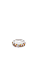 Thin Pavé Ring In Sterling Silver And Crystals