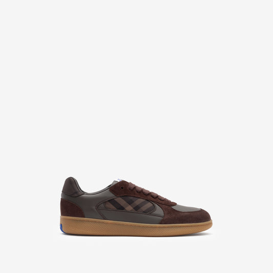 Leather, Suede And Check Terrace Sneakers