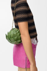 Artichoke Clutch In Nappa Lambskin