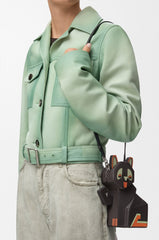 Futurist Cat Clutch In Classic Calfskin