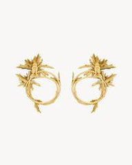 Thistle Knocker Earrings In Metal