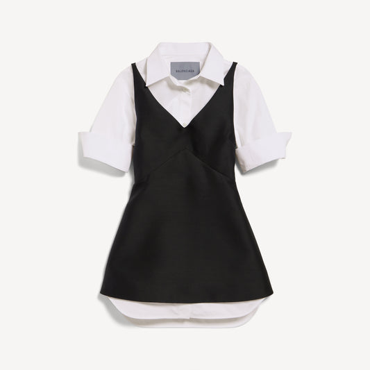Women's Hybrid Shirt Dress in Black