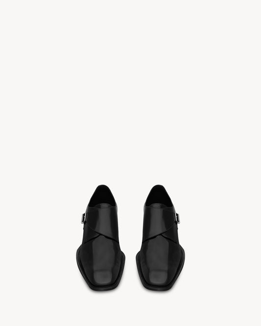 Connor Monk Straps In Glazed Leather
