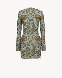 Décolleté Mini Dress In Stretch Brocade