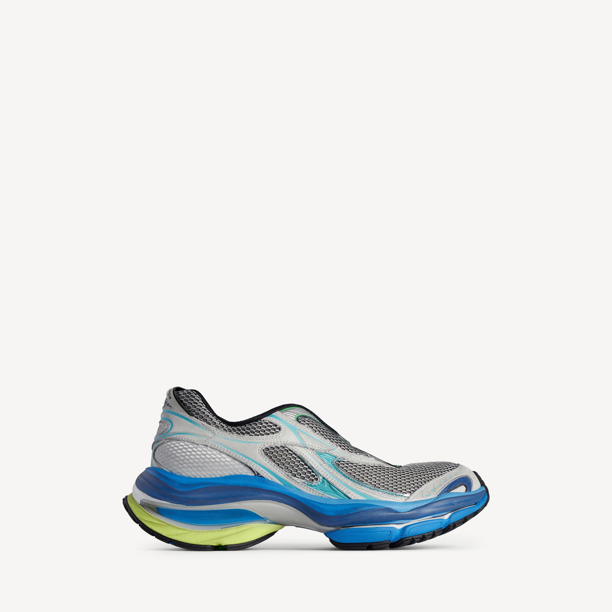 Men's D'orsay Trainers In Grey/blue/yellow