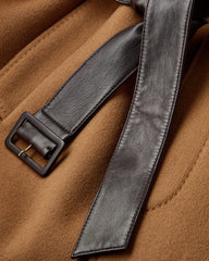 Belted Balmacaan In Double-face Wool
